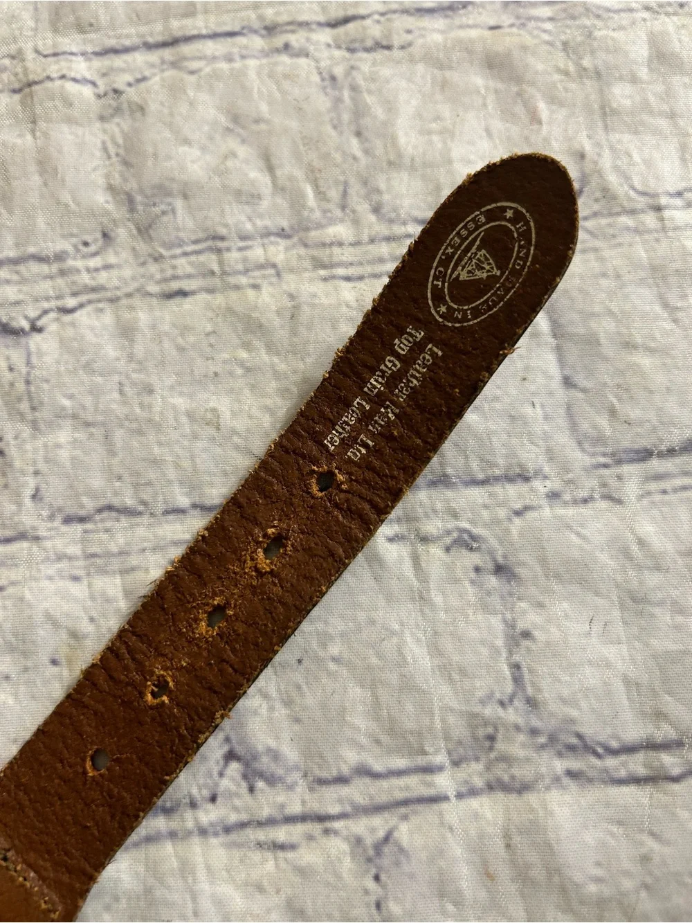 BISON BELT CO. MULTI COLORED LEATHER ACCENT & HAND MADE LEATHER BLUE BELTS